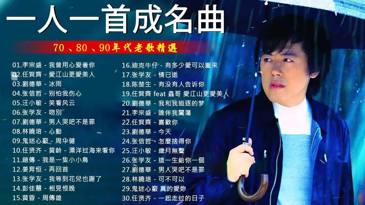 一人一首成名曲原唱经典老歌下载:80、90年代经典华语怀旧音乐车载U盘歌曲资源下载